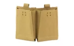 GBRS Group Double Rifle Pouch coyote brown, front view with two open compartments