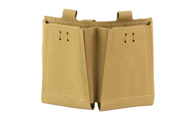 GBRS Group Double Rifle Pouch coyote brown, front view with two open compartments