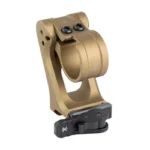 GBRS 2.91 FTC Magnifier MNT 30MM, FDE three-quarter view with circular clamp and black base