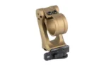 GBRS 2.91 FTC Magnifier MNT 30MM, FDE three-quarter view with circular clamp and black base