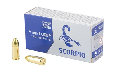 STV Technology SCORPIO AMMO 9MM 115GR FMJ 50/1000