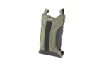 Edgar Sherman Design ESD NOTCH SHOOTING BAG ranger green and black, upright side view with handles