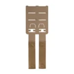Edgar Sherman Design ESD DROPPAH MOLLE COYOTE BROWN, two brown straps in front view