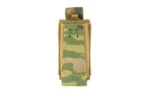 GBRS GROUP SINGLE PISTOL POUCH MC, front view of multicam fabric pouch with top pull tab