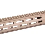 REPTILIA HANDGUARD 10.5 M-LOK FDE, tan angled side view with top rail and elongated slots
