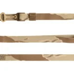 Edgar Sherman Design ESD Sling Desert Tiger Stripe, tan camouflage sling laid flat with buckles