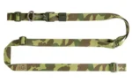 Edgar Sherman Design ESD Sling Jungle Frogskin, green camouflage sling laid flat with buckles