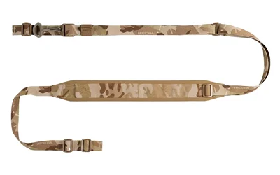 Edgar Sherman Design ESD Padded Sling Multicam Arid, laid flat with padded section and buckles