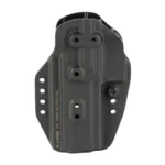 G-CODE PRIME CARRY P320F, black holster front view with mounting holes