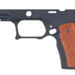 SHARPS GRIP FOR ECHELON BLK/CHERRY, black right-side view with cherry grip panels