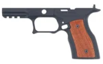 SHARPS GRIP FOR ECHELON BLK/CHERRY, black right-side view with cherry grip panels
