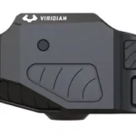 Viridian CTL, black right-side view with round front lens, textured controls and sculpted housing