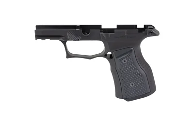 SHARPS GEN3 P365 X/XL BLK/BLK SAFE, black frame side view with black textured grip panels
