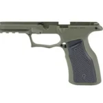 SHARPS GEN3 P365 XMACRO ODG/BLK, olive drab frame side view with black textured grip panels