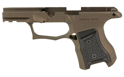 SHARPS GEN3 P365 bronze side-view grip module with black grip panels, trigger guard and rail