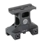 GBRS LERNA MOUNT AMPNT DUTY RDS BLK, black angled side view with raised platform and two screws
