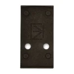Calculated Kinetics CK FOR GLOCK G6 TO DPP PLATE BLACK top view with two holes and four round recesses