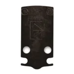 Calculated Kinetics CK HELLCAT TO K/RMSC DT PLATE black top view with two holes and notched end