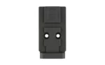 Calculated Kinetics CK FOR GLOCK MOS TO ACRO P2 DT PLATE black top view with two holes and raised ends