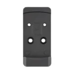 Calculated Kinetics CK FOR GLOCK G5 MOS TO EPS DT PLATE, black top view with four mounting holes