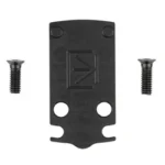 Calculated Kinetics CK adapter plate for Glock 43X MOS Holosun K, black top view with two screws