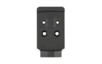 Calculated Kinetics CK WALTHER PDP 2.0 K/RMSC DT PLATE, black top view with four holes