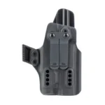 GBRS P1 IWB HLSTR XMACRO TLR7 SUB RH black front view with belt clip and mounting holes