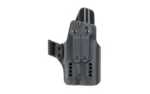 GBRS P1 IWB HLSTR XMACRO TLR7 SUB RH black front view with belt clip and mounting holes