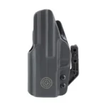 GBRS P1 IWB HLSTR P365 XMACRO RH black angled side view with belt clip and molded shell