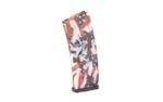 MAG HEXMAG HD S2 AR15 5.56 30RD ONP angled side view with orange, white, black and gray pattern