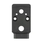 Calculated Kinetics S&W M&P 2.0 to EPS DT Plate, black plate with multiple circular holes, top view