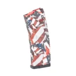 HEXMAG HD S2 AR15 magazine, angled side view with red, white and blue patterned finish