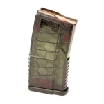 MAG HEXMAG SHRTY AR15 5.56 10RD SMK smoke magazine, angled side view with textured body