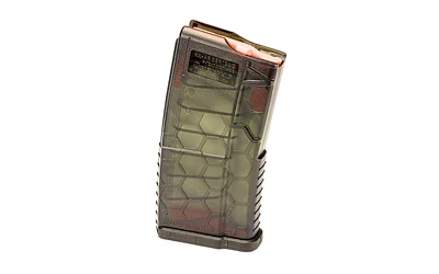 MAG HEXMAG SHRTY AR15 5.56 10RD SMK smoke magazine, angled side view with textured body