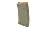 HEXMAG SHORTY AR15, flat dark earth angled side view with hex pattern and orange follower