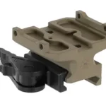 Arisaka EXPS MK2 Mount FDE angled top view with raised platform and black quick-release lever