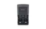 INFITAC CR2 Battery Charger Kit, black dual-bay charger in front view