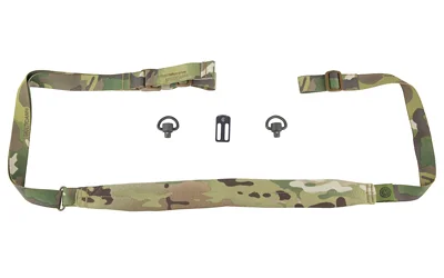 primary-19159 GBRS Second Best Sling Bundle MC, multicam sling laid flat with black attachment hardware