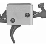 CMC AR-15 2-STAGE TRIGGER CURVED 2LB gray side view with curved trigger and housing