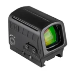 C&H STRYKR RED DOT FOR FLUX/PDWS black optic, angled front view with green lens and three screws