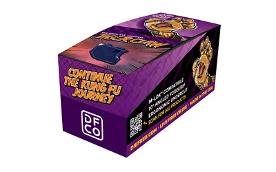 primary-19184 Die Free Co DFCO TIGER CLAW 10PK DISP CARTON purple retail display carton, angled front view