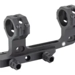 DLOC PREC 30MM CTLVR MNT 2.05-inch BLK, angled side view with raised rings and dual clamps