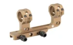 DLOC PREC 30MM CTLVR MNT 2.05-inch TAN, angled side view with raised rings and dual clamps
