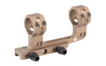 DLOC PREC 34MM CTLVR MNT 2.05-inch TAN, angled side view with raised rings and dual clamps