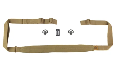 primary-19198 GBRS SECOND BEST SLING BUNDLE COYOTE coyote brown sling laid flat with loose black hardware
