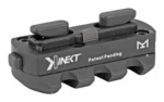 Kinetic Development Group, LLC KDG KINECT MLOK Single 3 Slot Pic Rail, black angled view with twin tabs
