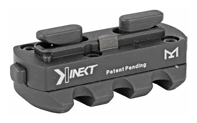 primary-19210 Kinetic Development Group, LLC KDG KINECT MLOK Single 3 Slot Pic Rail, black angled view with twin tabs