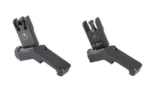 ULTRADYNE C2 Offset Folding Combo Aperture, black sight shown from front and rear angles