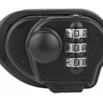 Firearm Safety Devices Corporation FSDC Combo Trigger Lock, black front view with number dials