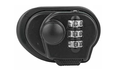 primary-19344 Firearm Safety Devices Corporation FSDC Combo Trigger Lock, black front view with number dials